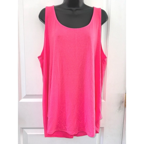 Zenana neon coral fuchsia perfect tank top - Picture 2 of 4